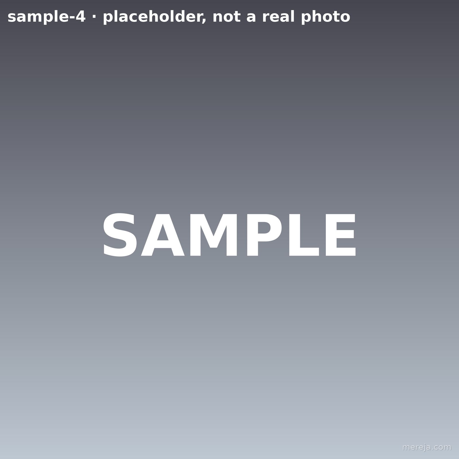 Grey gradient placeholder labeled SAMPLE
